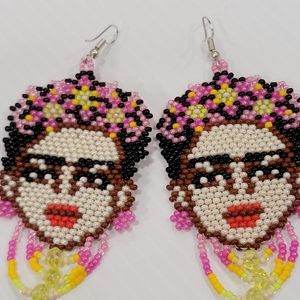 Frida Khalo hand-made earrings